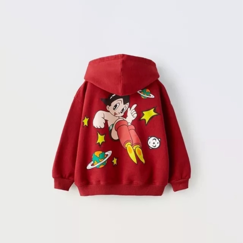 NWT Zara Astroboy Hoodie Sweatshirt
